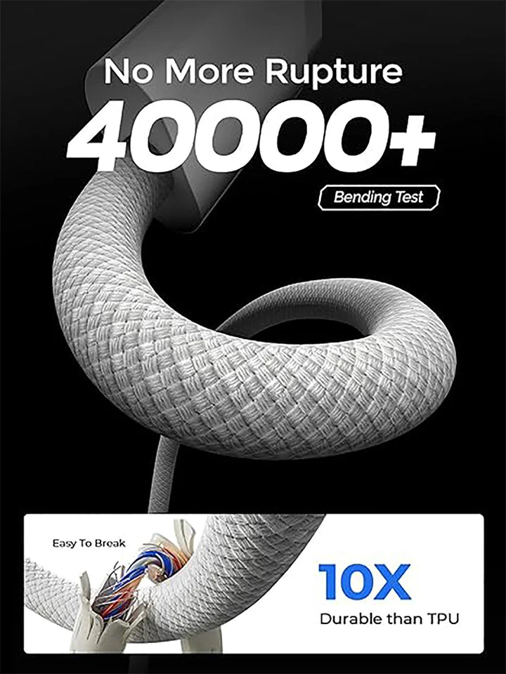 60W USB-C to USB-C Braided Charging Cable