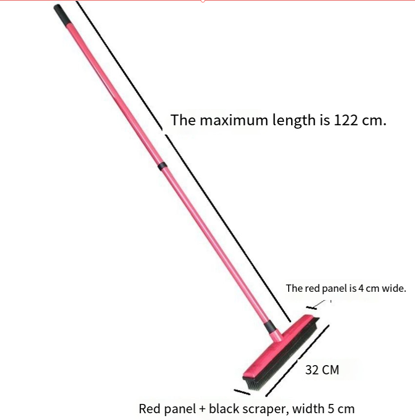 Rubber Pet Hair Removal Broom & Squeegee