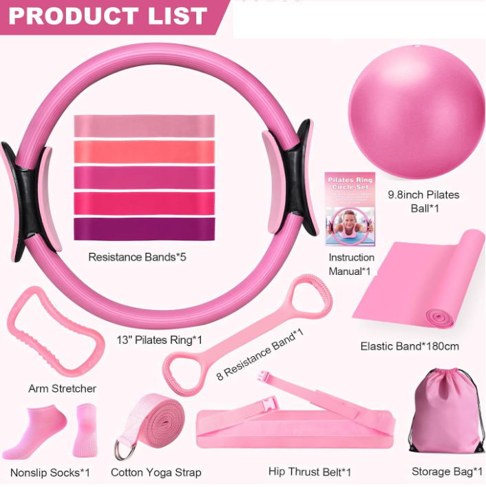 13-Piece Yoga & Pilates Home Workout Set