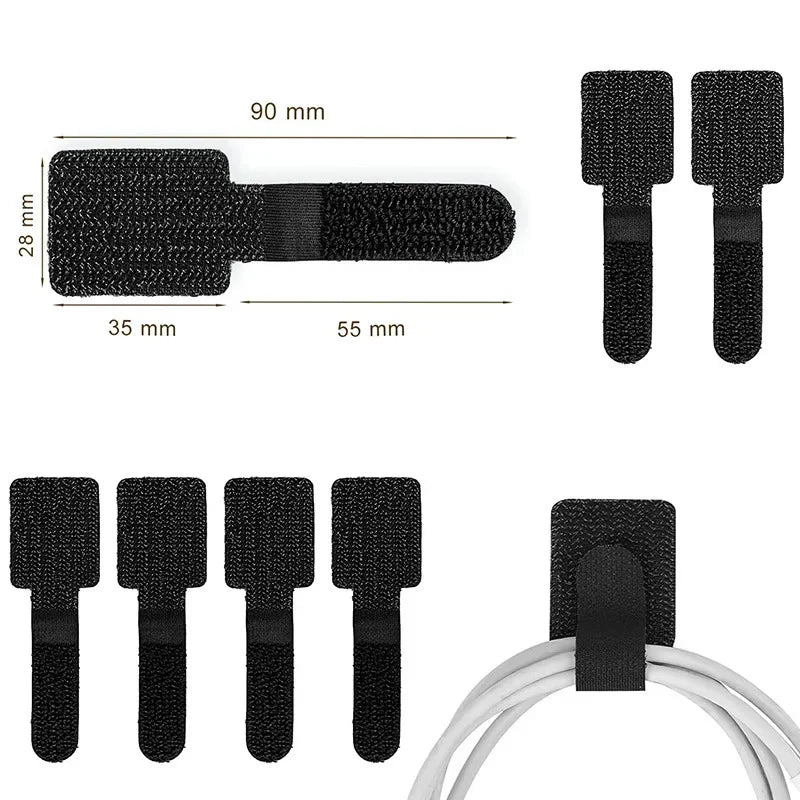 Reusable Adhesive Cable Management Straps