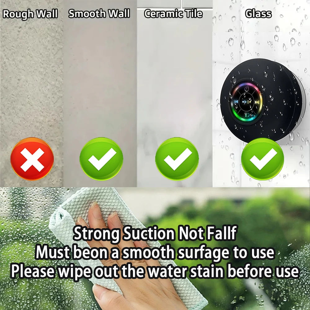 Portable Bluetooth Speaker with LED Light