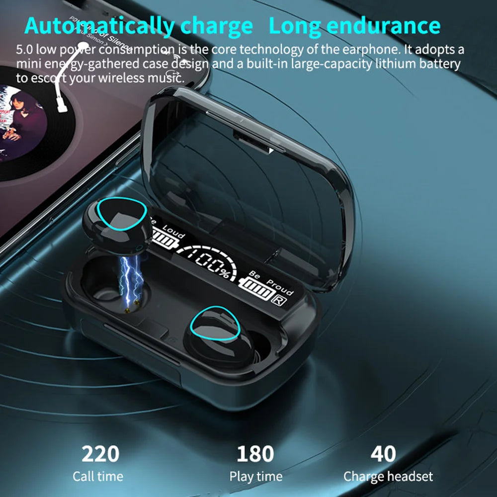 M10 Wireless Earbuds with Charging Case