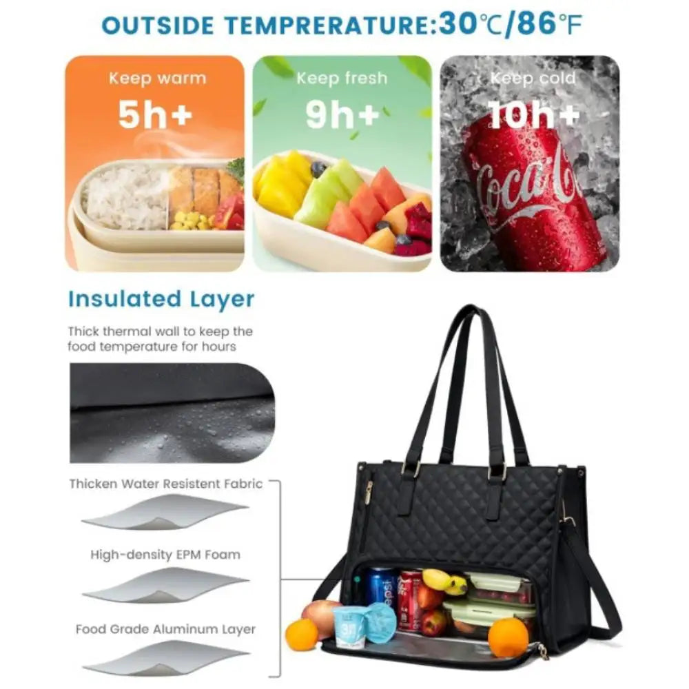 Insulated Work & Lunch Tote Bag