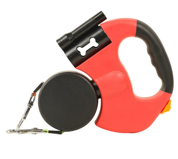Dual Retractable Dog Leash with Light