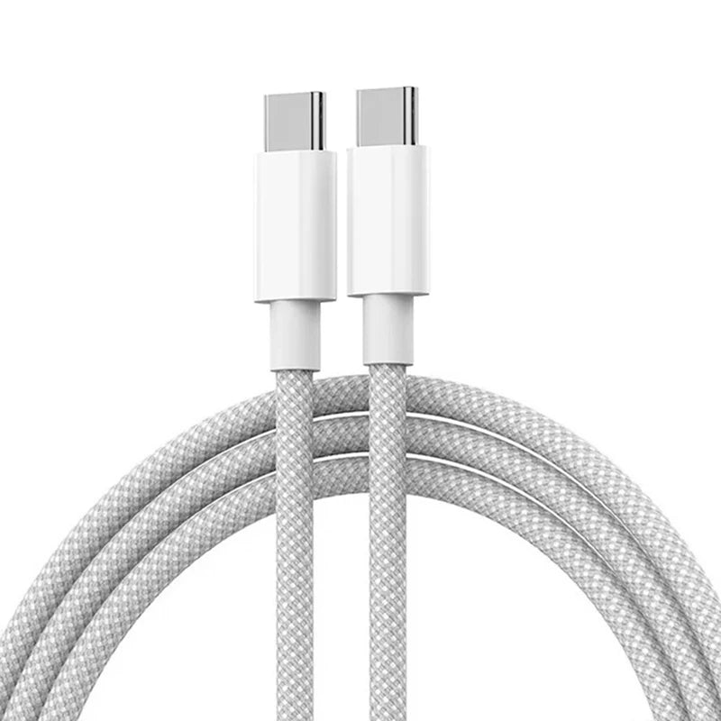 60W USB-C to USB-C Braided Charging Cable